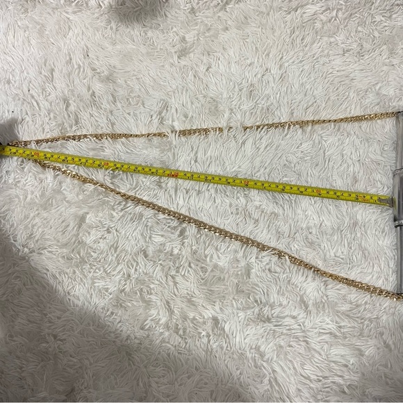 Stella McCartney Silver Metallic Gold Hardware Crossbody Bag Salma Hayek - Picture 15 of 16